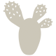 Fermob Bouquet Sauvage Cactus Trivet 25,5 x 24 cm Clay Grey